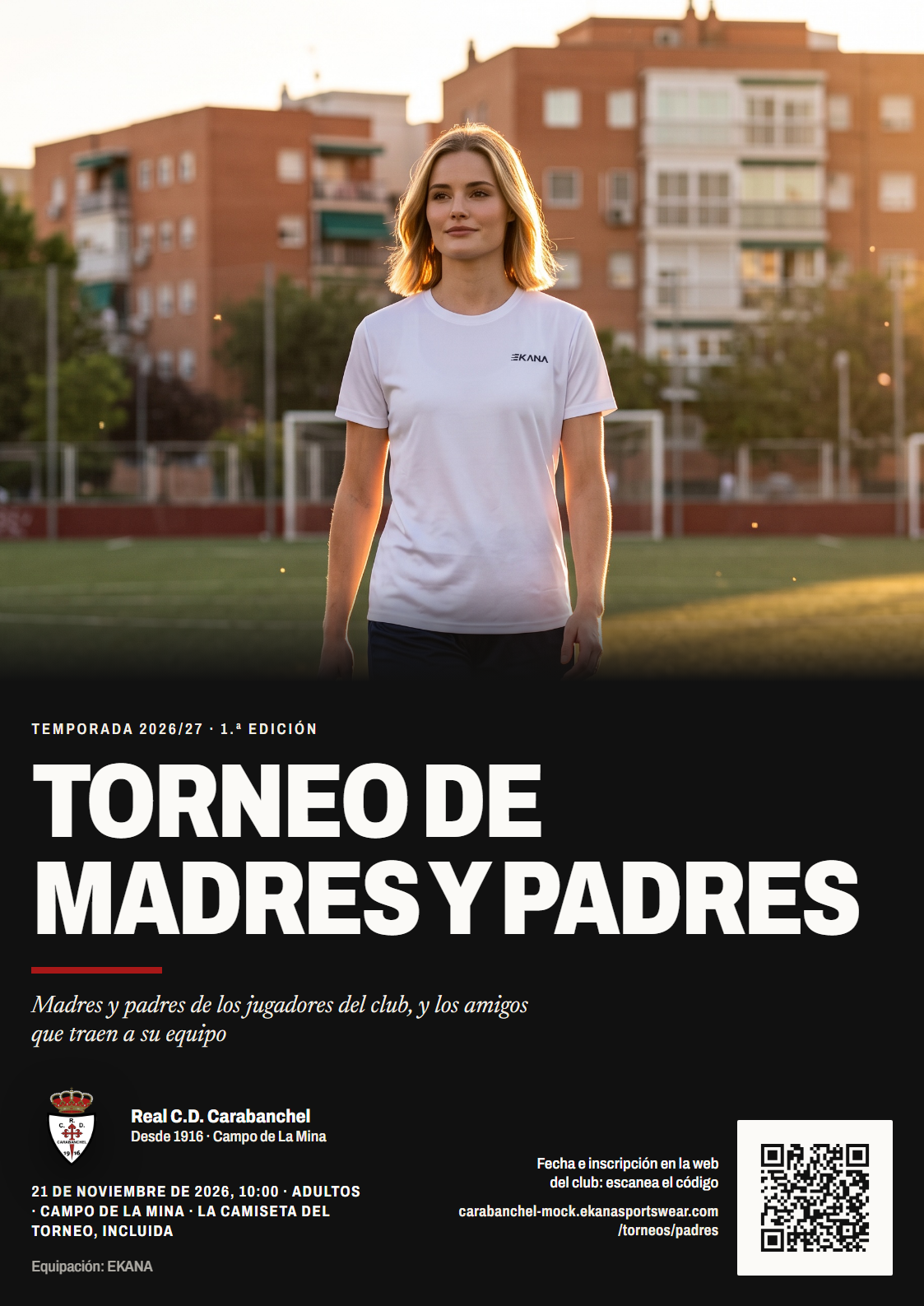 El cartel A3 del Torneo de Madres y Padres